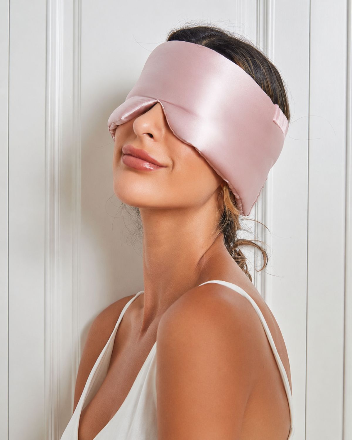 Sovmask Mullbärssilke Heltäckande Rosa