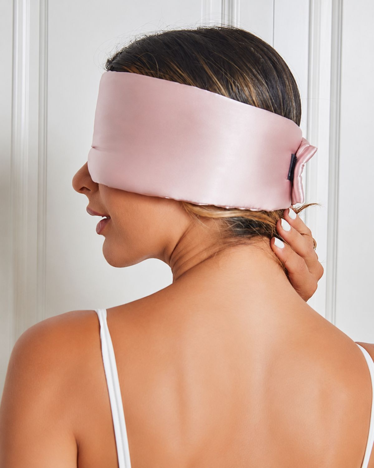 Sovmask Mullbärssilke Heltäckande Rosa
