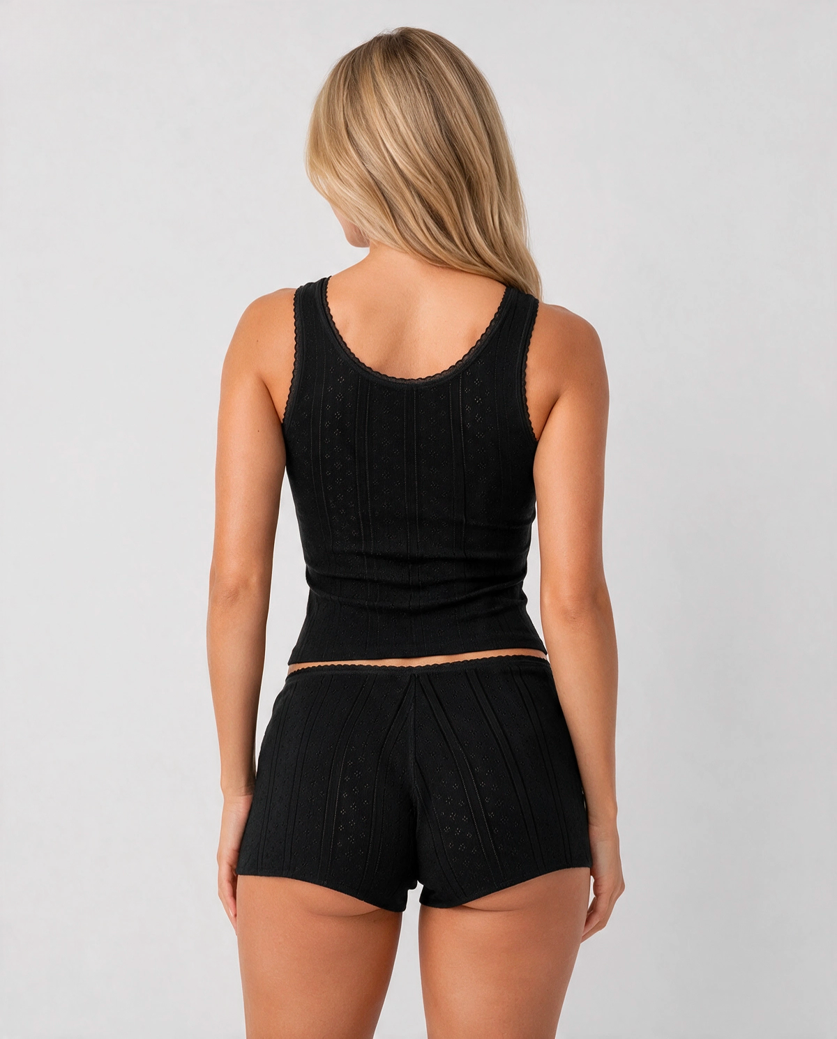 Strukturerad Rosett Pyjamas Set Dam
