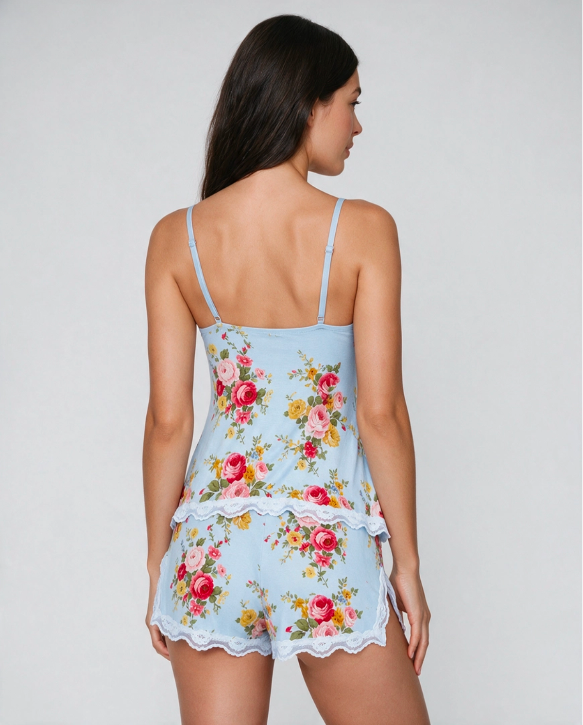 Blomtryck Viskos Pyjamas Set Dam
