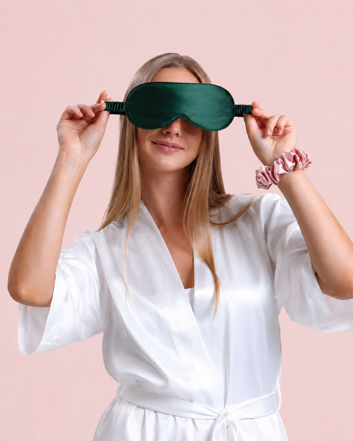 Sovmask Silke Skogsgrön