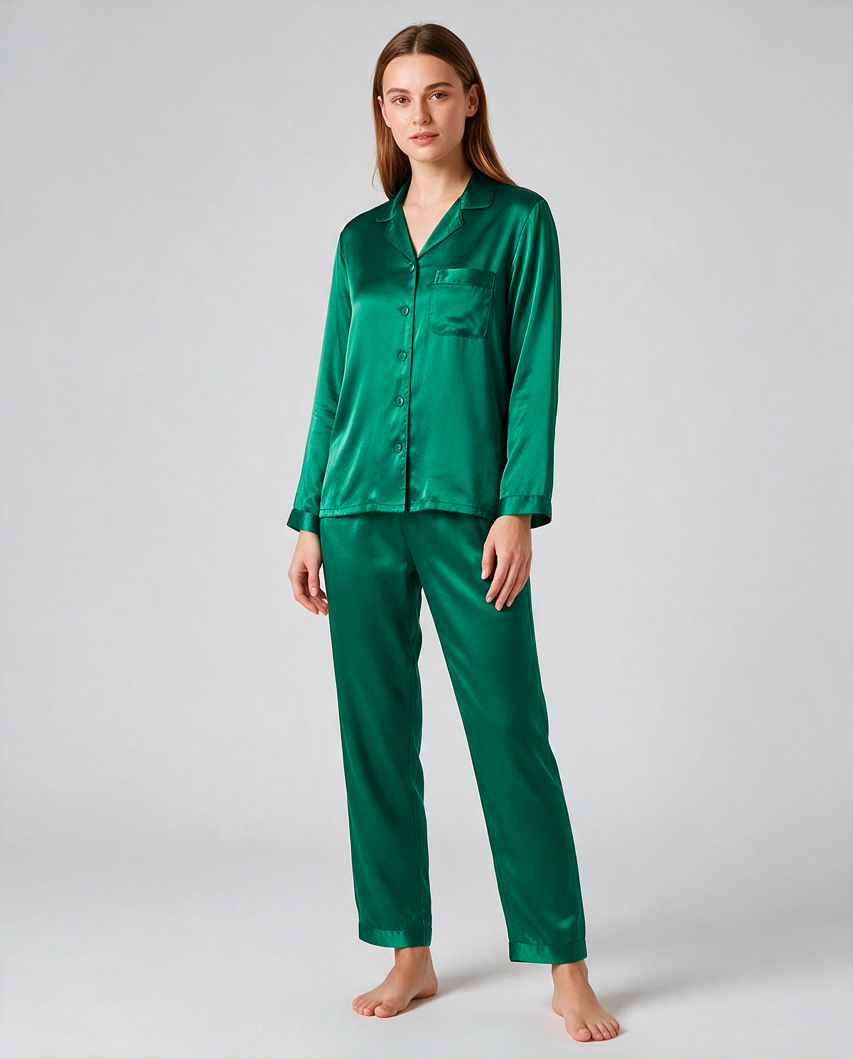 Tonal Ren Siden Pyjamas Set Dam