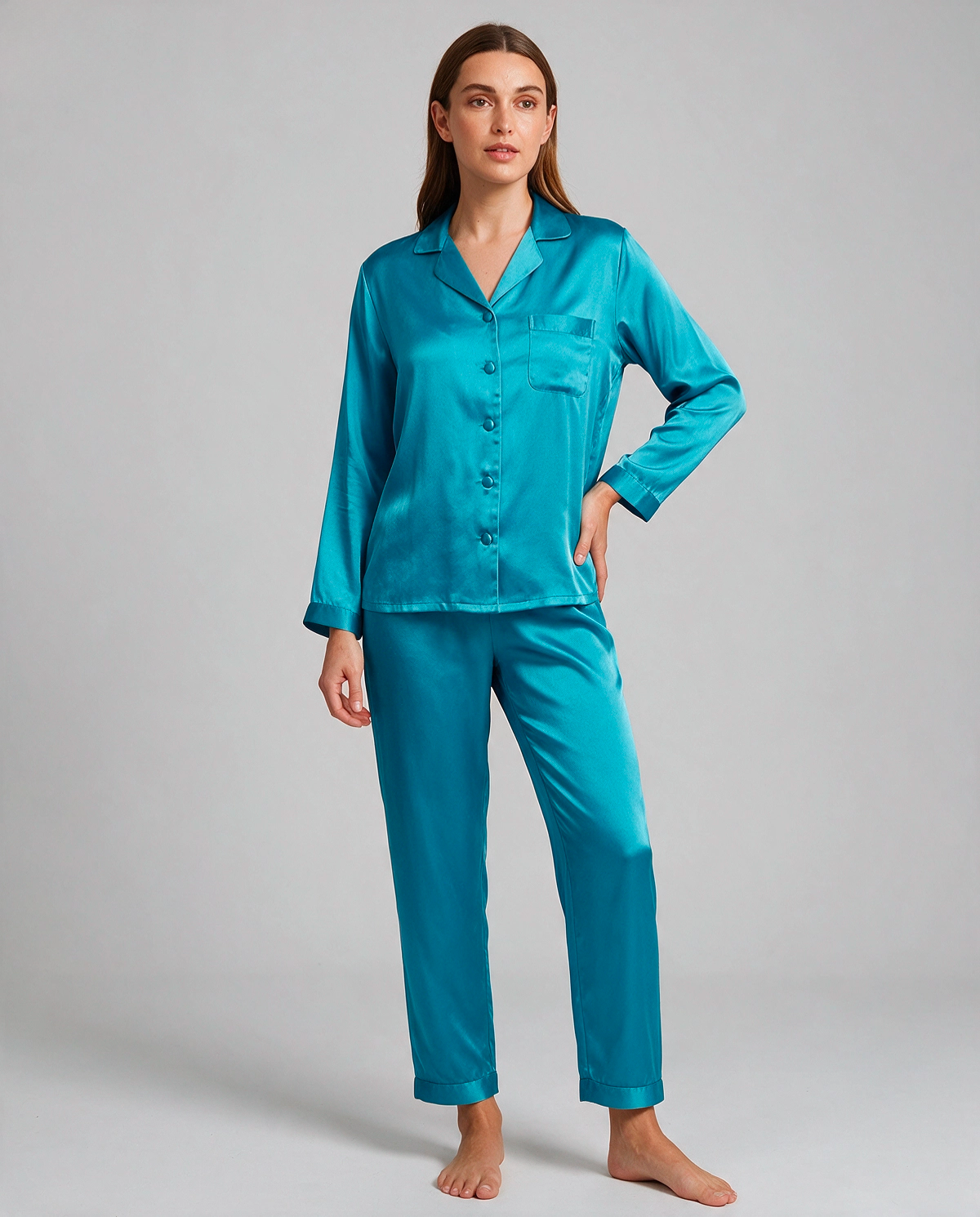Tonal Ren Siden Pyjamas Set Dam