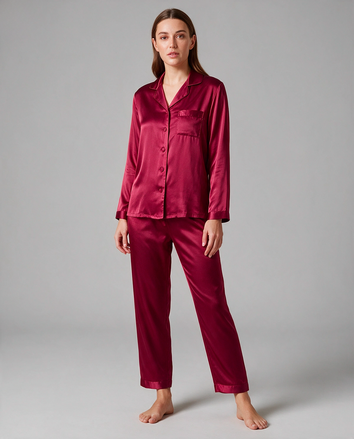 Tonal Ren Siden Pyjamas Set Dam