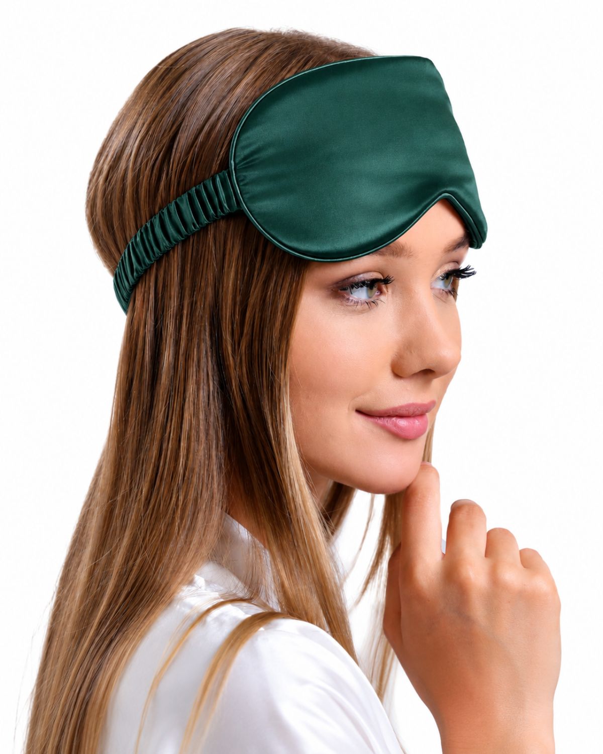 Sovmask Silke Skogsgrön