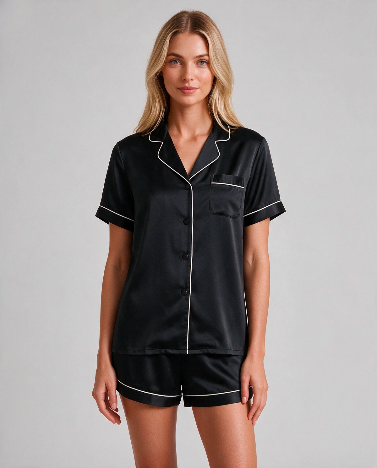 Silke Satin Shorts Pyjamas Set Dam