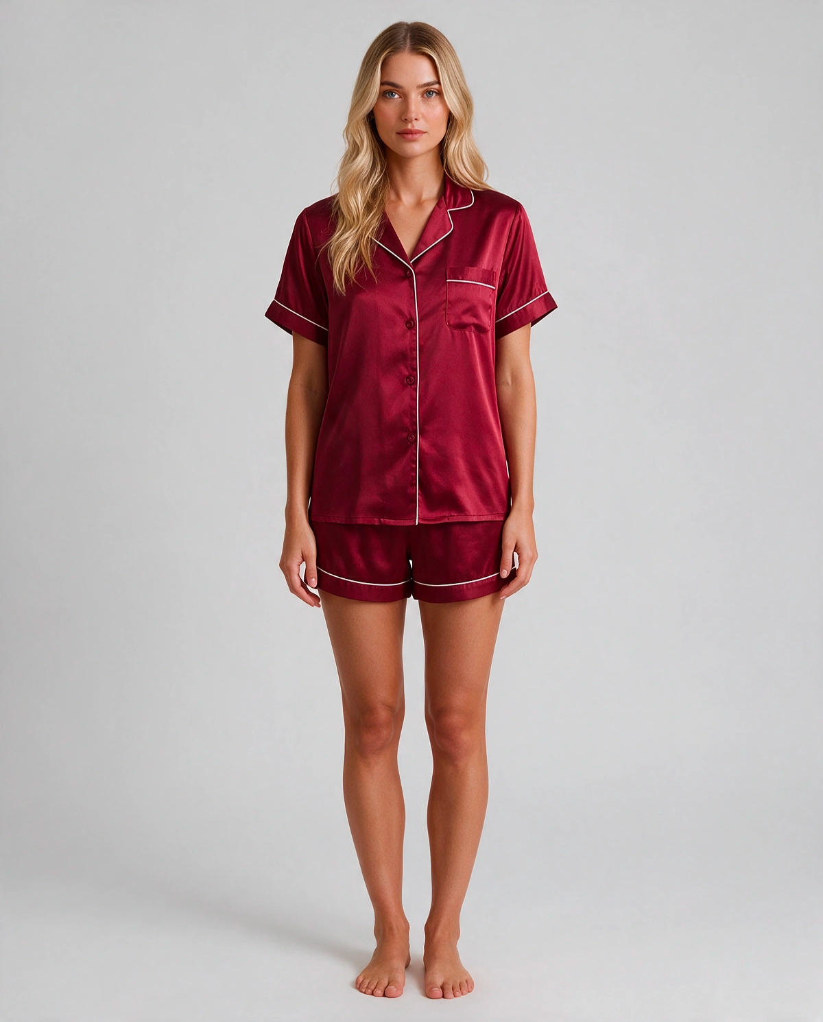 Silke Satin Shorts Pyjamas Set Dam