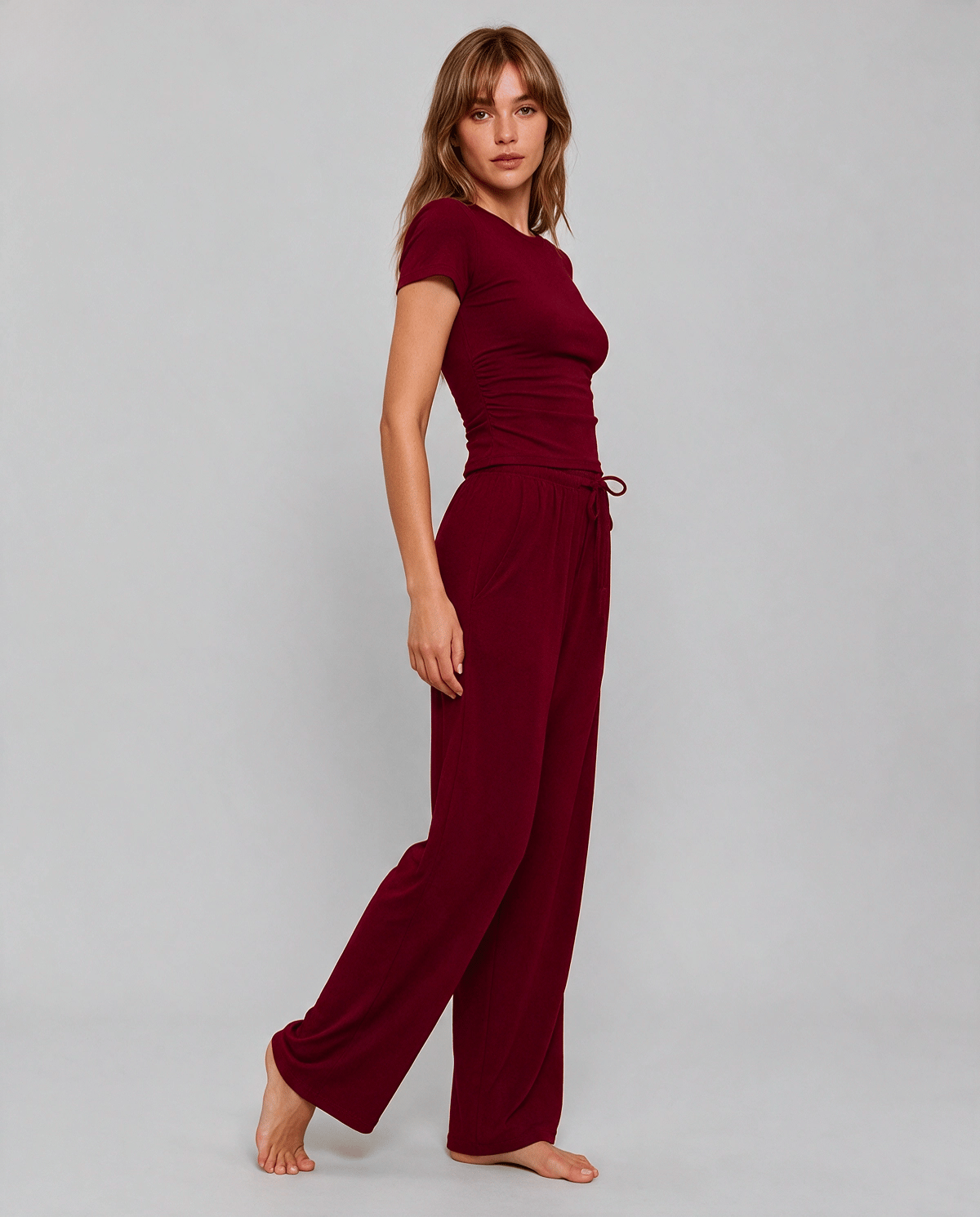Ribbad Toppset Loungewear Dam