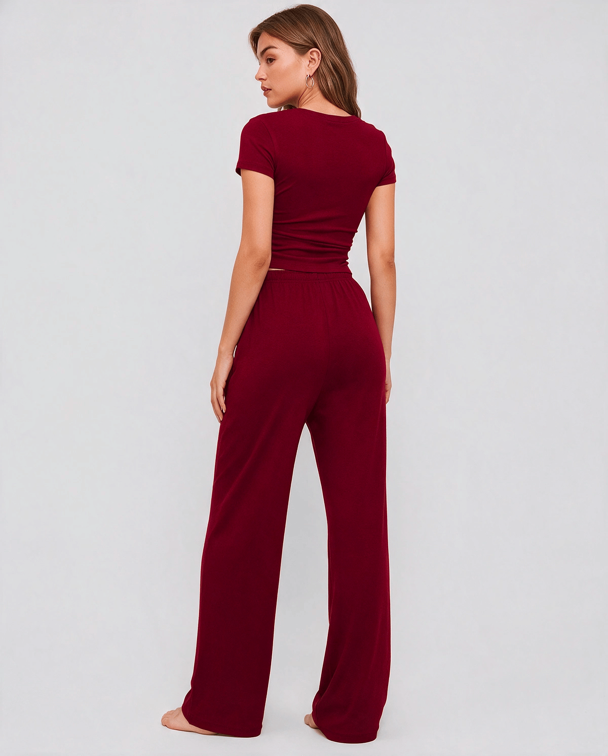 Ribbad Toppset Loungewear Dam
