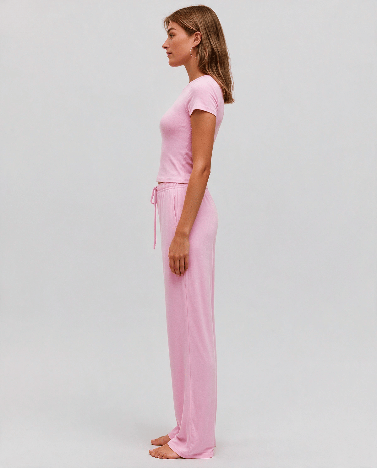 Ribbad Toppset Loungewear Dam