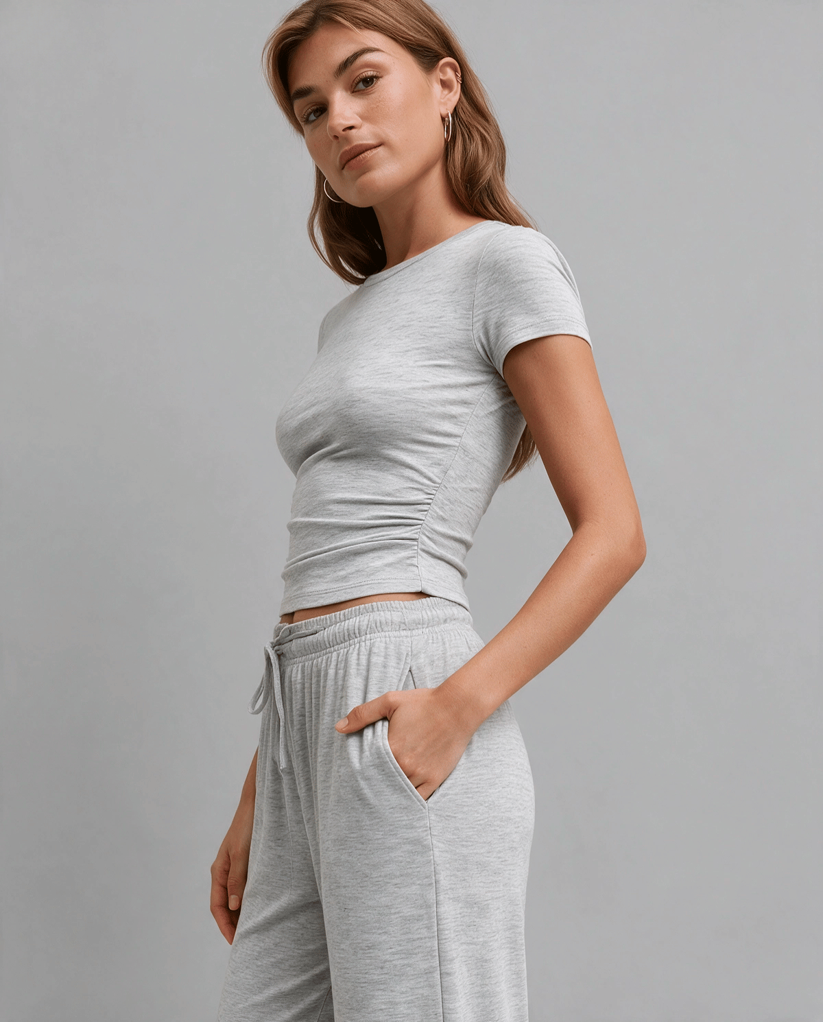Ribbad Toppset Loungewear Dam