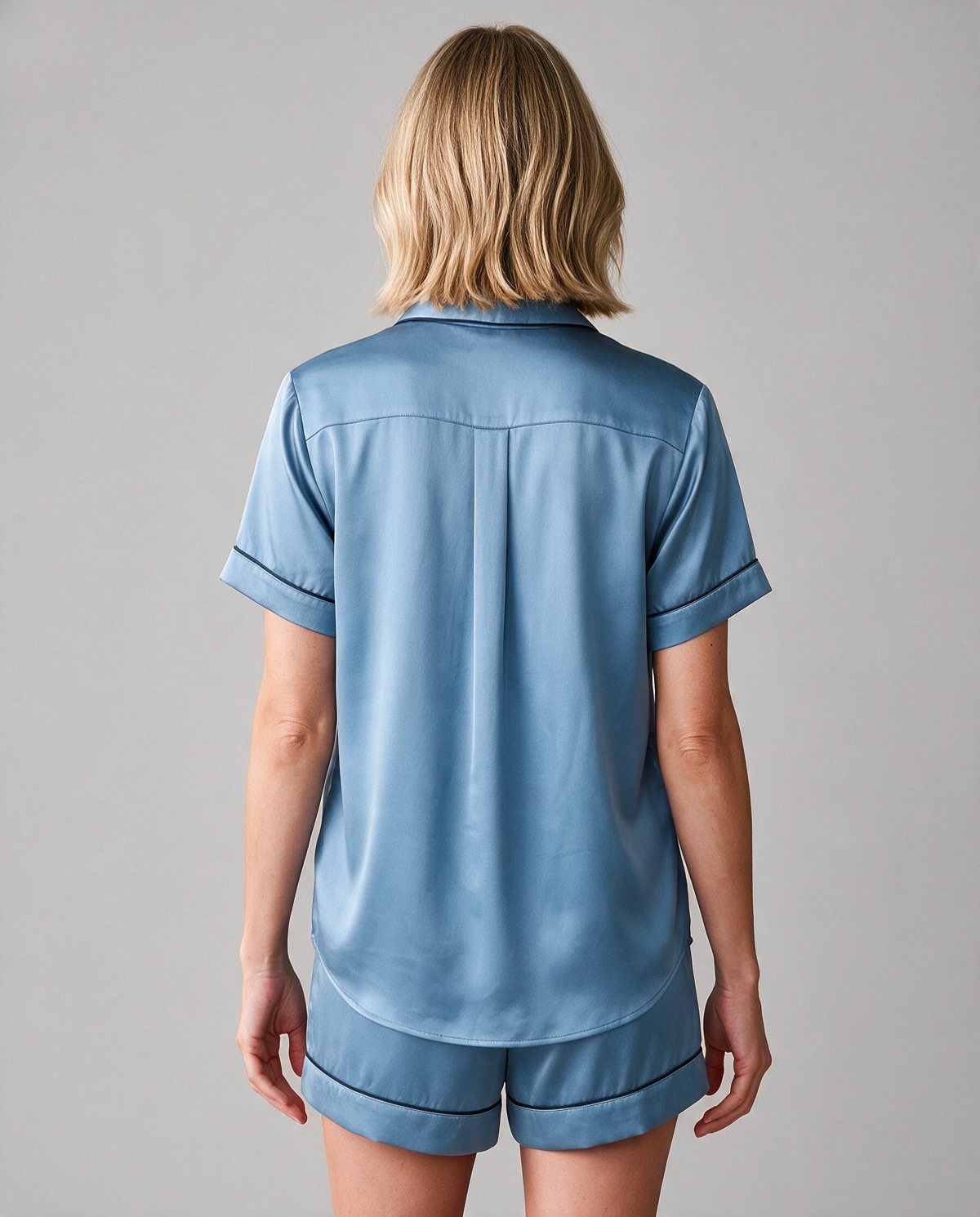 Kortärmad Satinshorts Pyjamas Set Dam