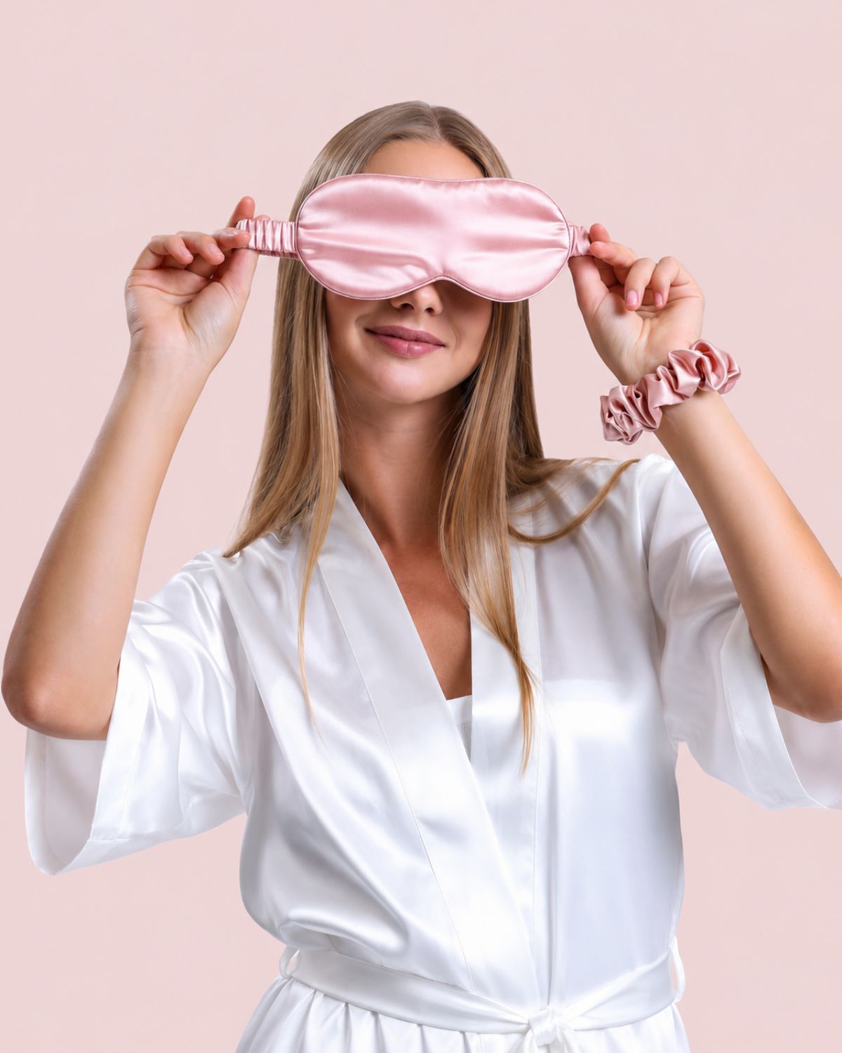 Sovmask Silke Pastellrosa